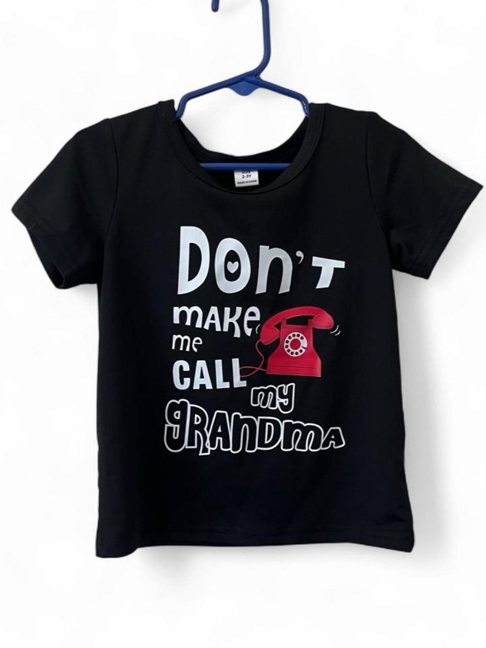 Toddler Unisex Boy Girl 2T 3T Short Sleeve Grandma Graphic Print T-Shirt